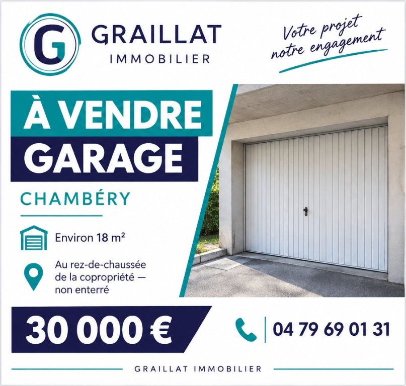 GARAGE A VENDRE - CHAMBERY - 18 m2 - 30 000 &euro;