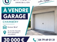 GARAGE A VENDRE - CHAMBERY - 18 m2 - 30 000 €